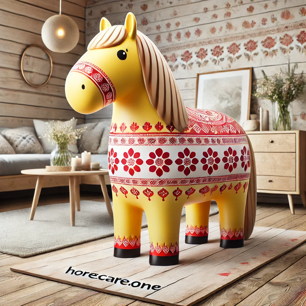 yellow dala horse clipart: horescare.online